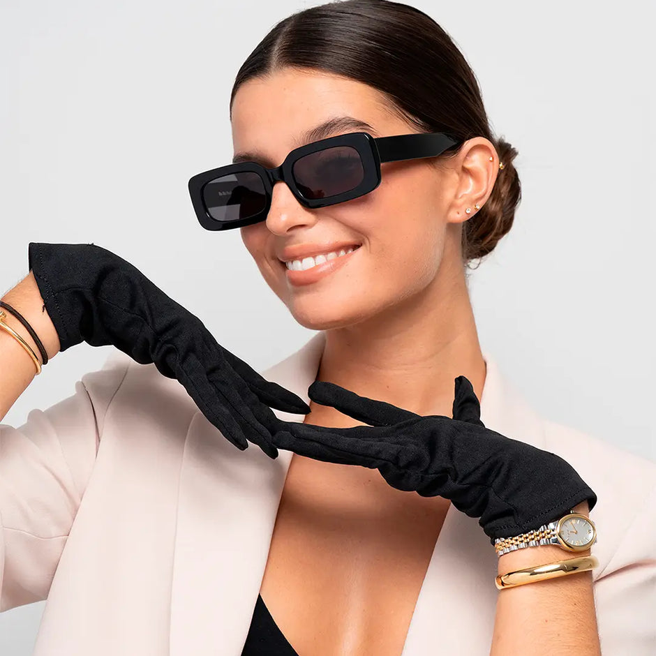 Modern Rectangular Sunglasses and Directional Styling