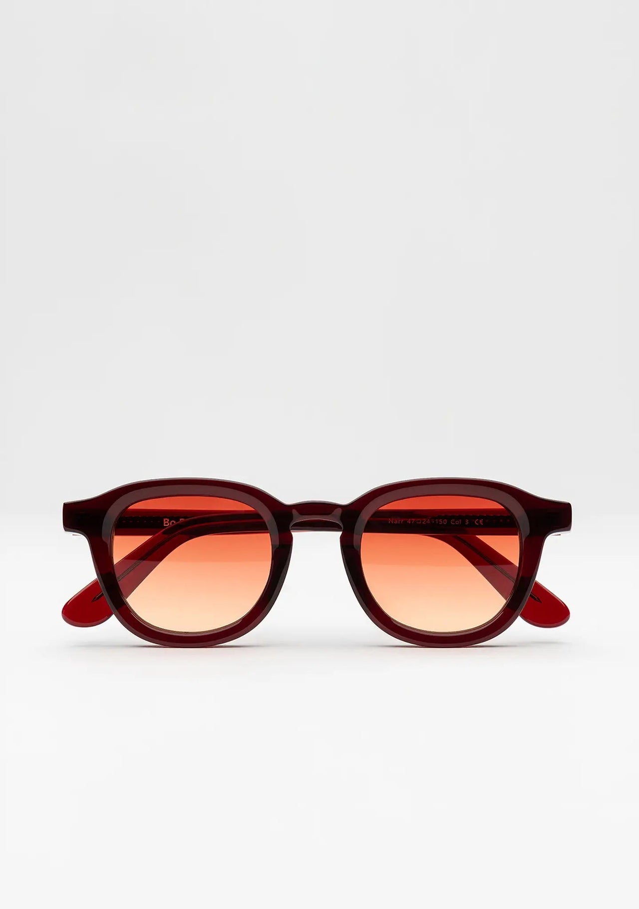 Narr burgundy panto sunglasses front view