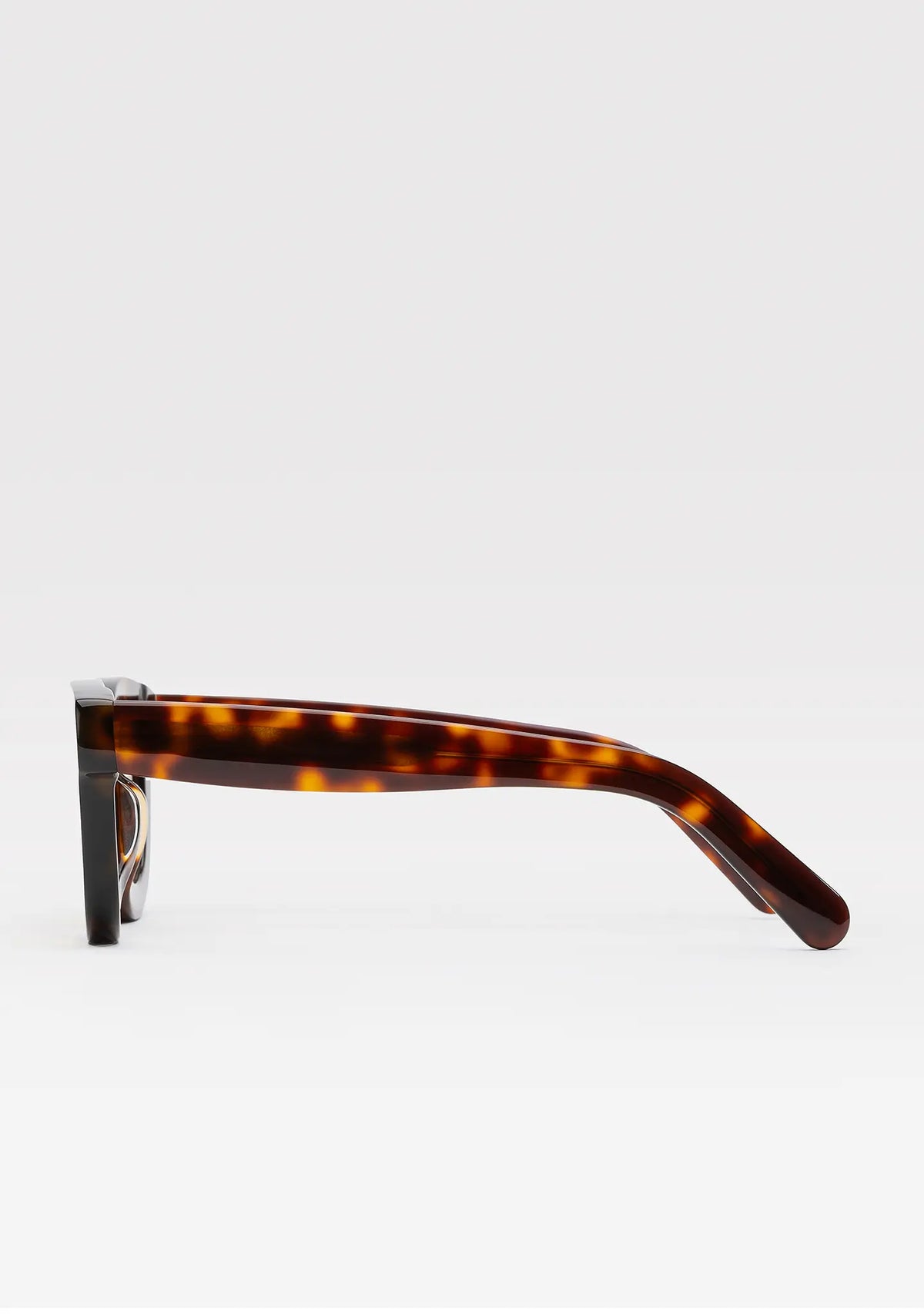 Triboulet panto sunglasses with tortoise acetate frame and yellow lenses, side view