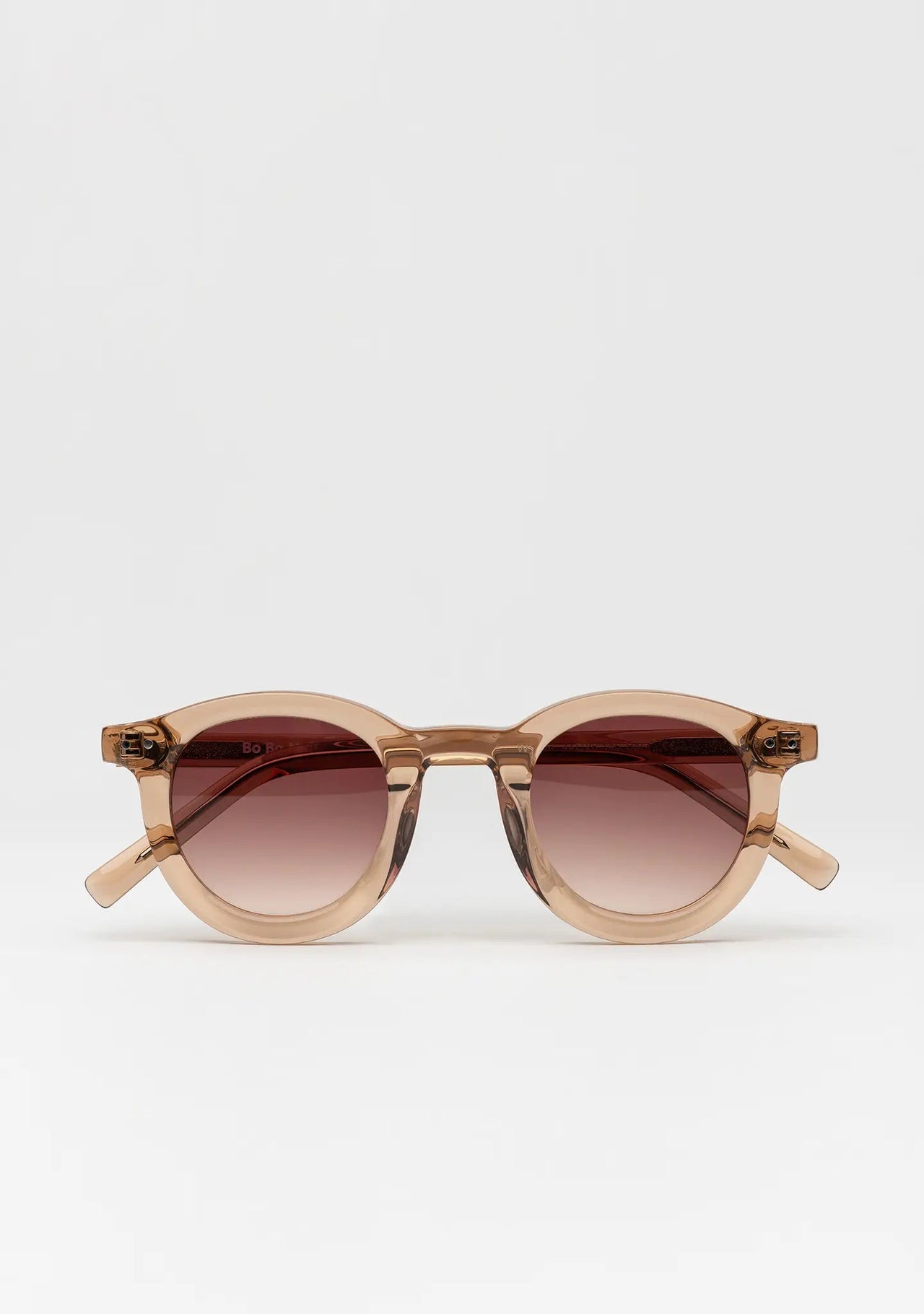 William Crystal Peach Bold Round Sunglasses - Bo Bo Noir
